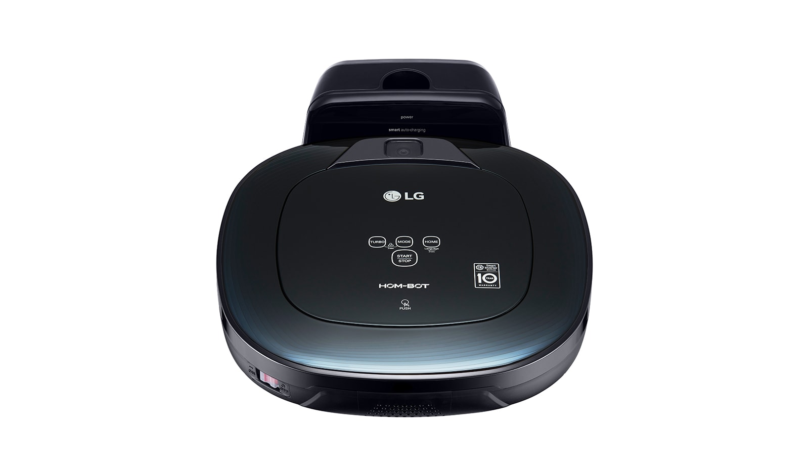LG Ny robotdammsugare i ocean black färg med Smart Inverter Motor™ och ännu noggrannare rengöring i hörnen, VR8600OB